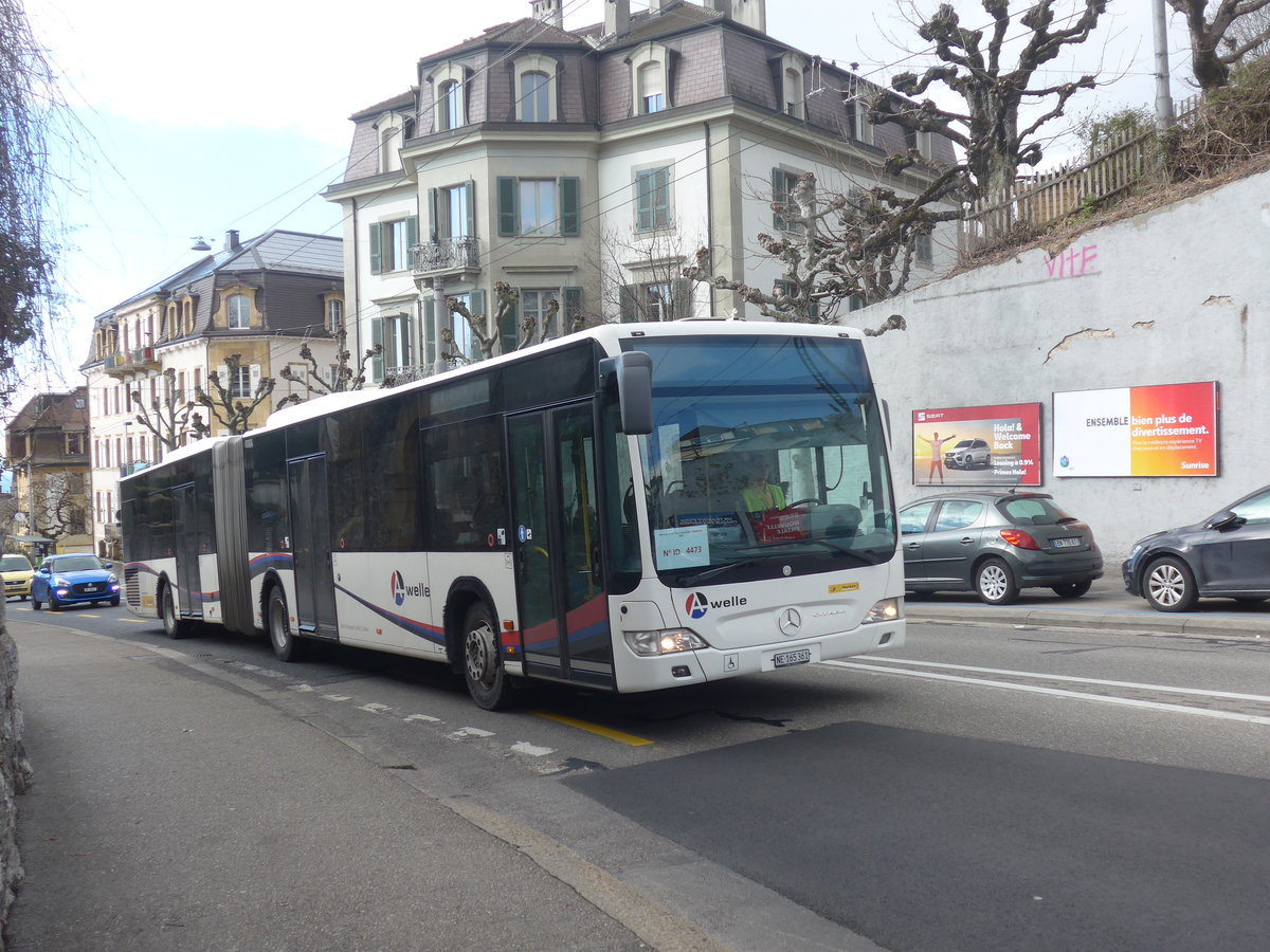 (224'246) - Wicki, Zufikon - NE 165'361 - Mercedes (ex AG 6092) am 20. Mrz 2021 in Neuchtel, Avenue de la Gare (Einsatz CarPostal