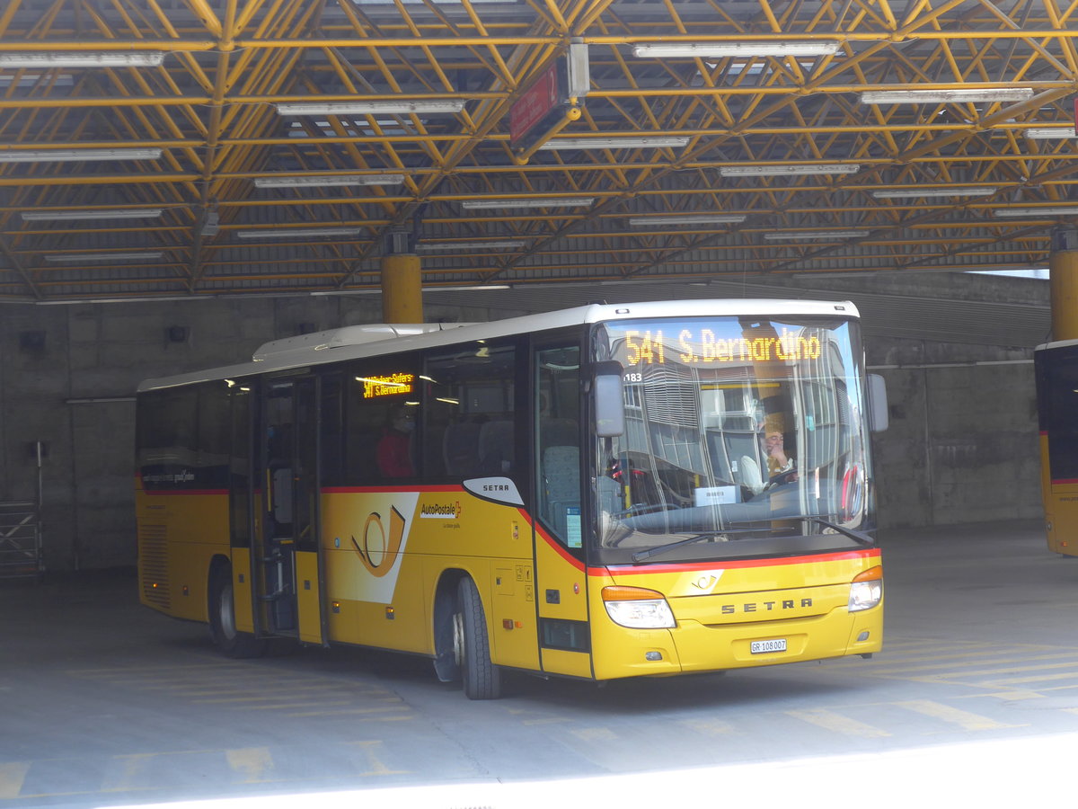 (224'529) - TpM, Mesocco - Nr. 7/GR 108'007 - Setra am 28. Mrz 2021 in Thusis, Postautostation