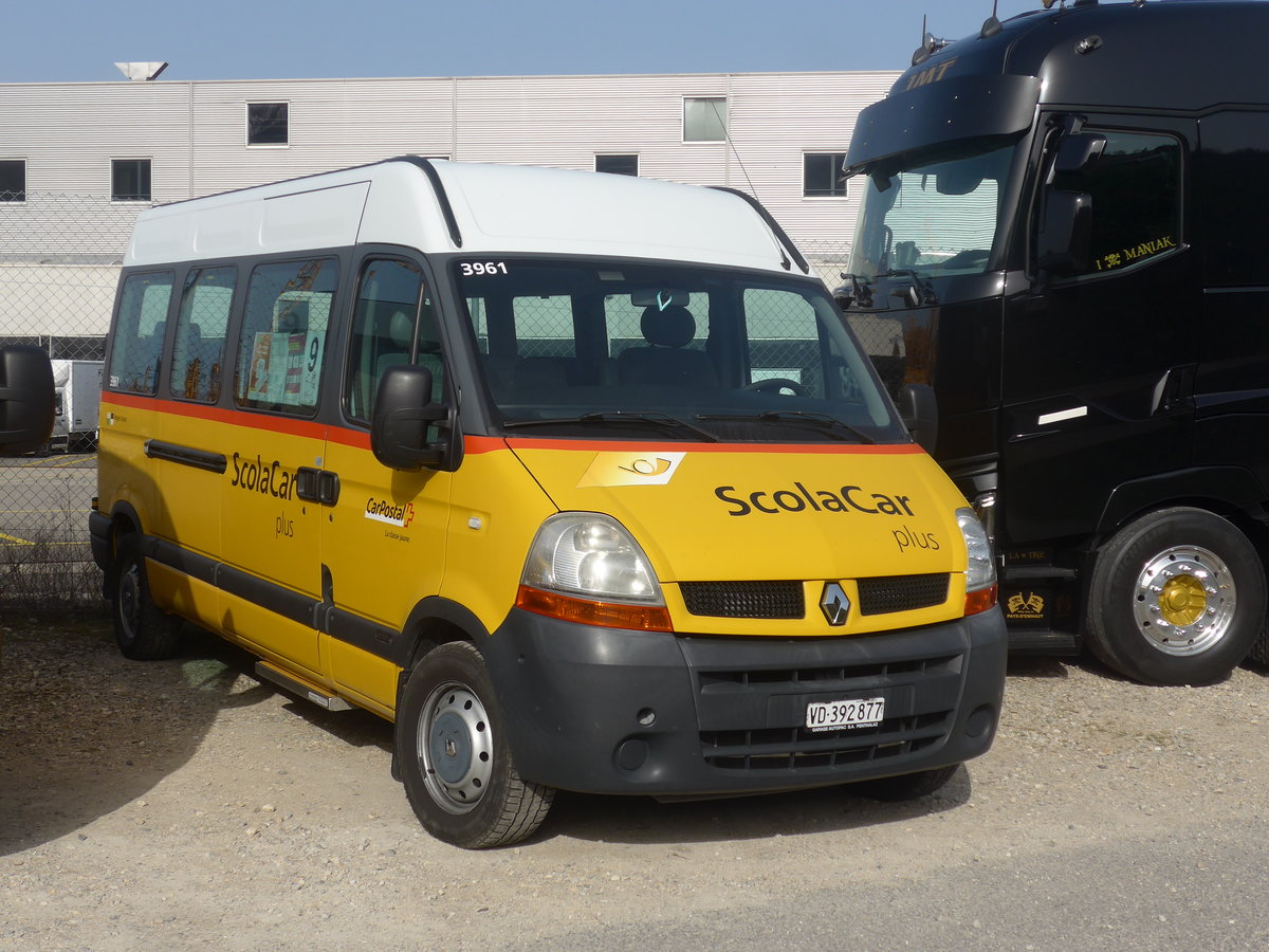 (224'658) - CarPostal Ouest - VD 392'877 - Renault am 2. April 2021 in Daillens, Planzer