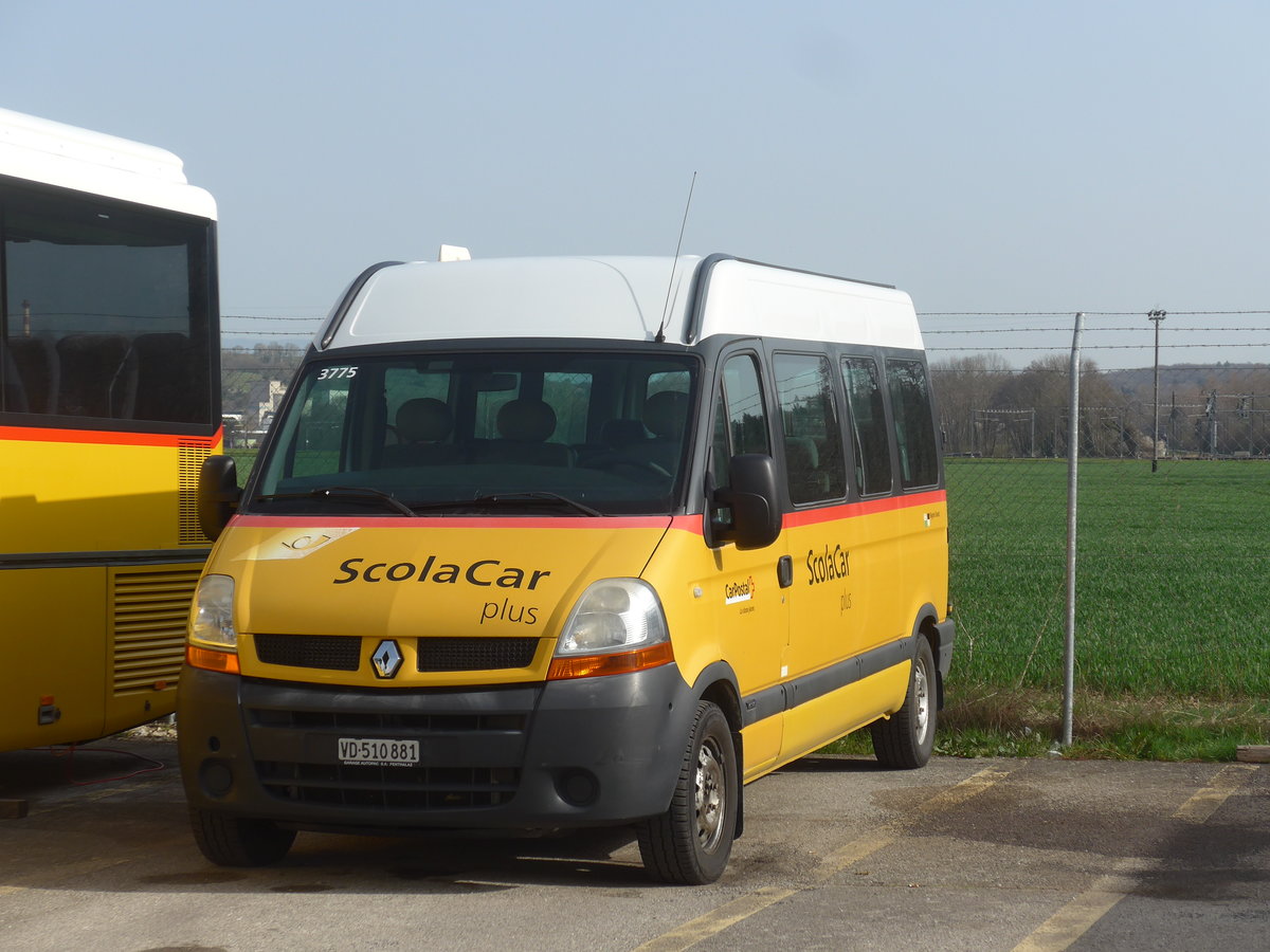 (224'665) - CarPostal Ouest - VD 510'881 - Renault am 2. April 2021 in Daillens, Planzer