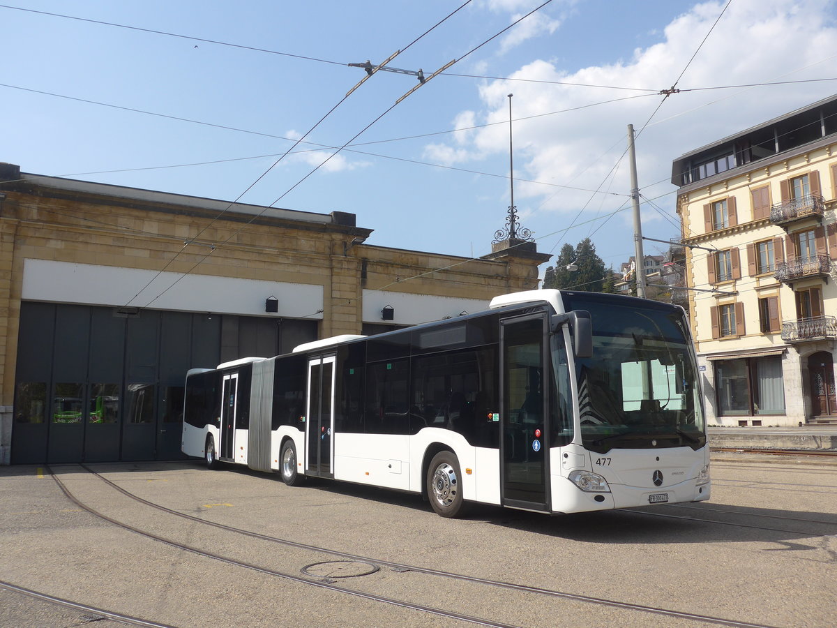 (224'723) - Intertours, Domdidier - Nr. 477/FR 300'477 - Mercedes (ex Nr. 202) am 2. April 2021 in Neuchtel, Dpt transN