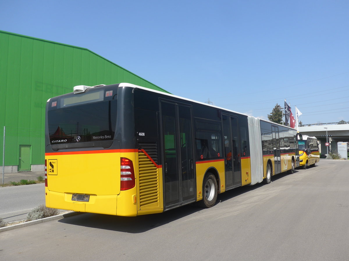 (224'755) - CarPostal Ouest - PID 4608 - Mercedes (ex PostAuto Graubnden) am 2. April 2021 in Kerzers, Interbus