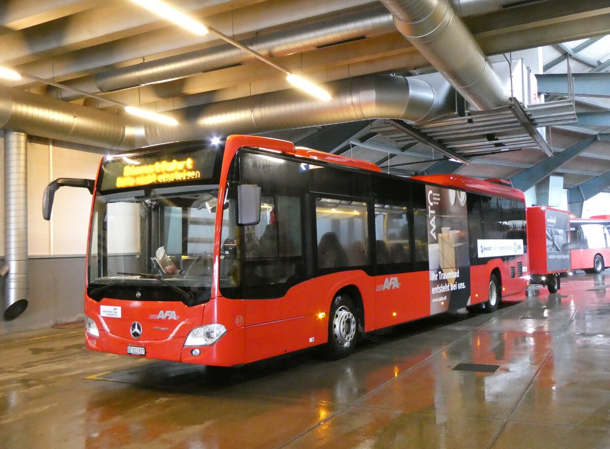 (225'229) - AFA Adelboden - Nr. 97/BE 823'927 - Mercedes am 6. Januar 2024 in Adelboden, Busstation