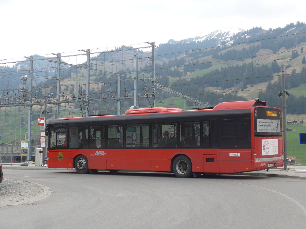 (225'279) - AFA Adelboden - Nr. 91/BE 26'704 - Solaris am 27. April 2021 beim Bahnhof Zweisimmen