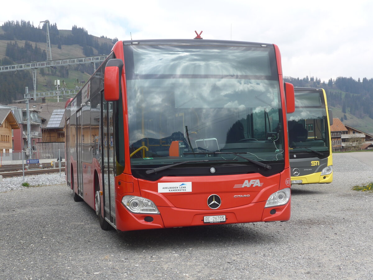 (225'302) - AFA Adelboden - Nr. 93/BE 26'705 - Mercedes am 27. April 2021 beim Bahnhof Zweisimmen