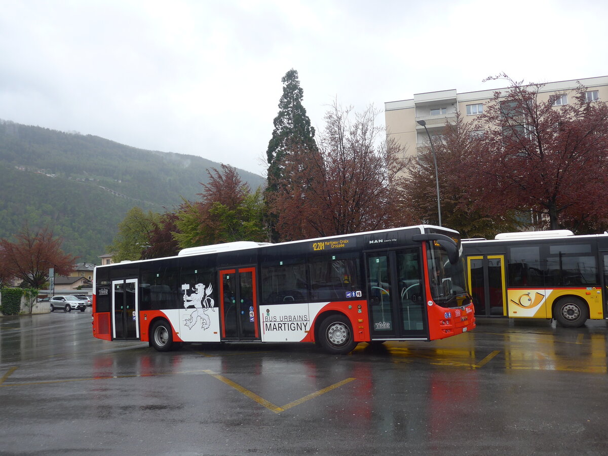 (225'495) - TMR Martigny - Nr. 154/VS 1454 - MAN am 1. Mai 2021 beim Bahnhof Martigny