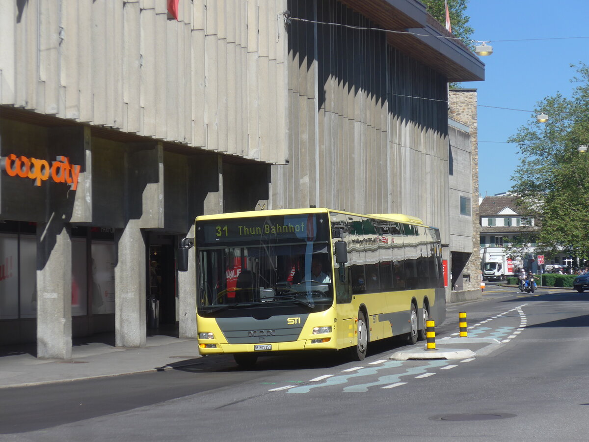 (225'893) - STI Thun - Nr. 151/BE 801'151 - MAN am 14. Juni 2021 in Thun, Marktgasse