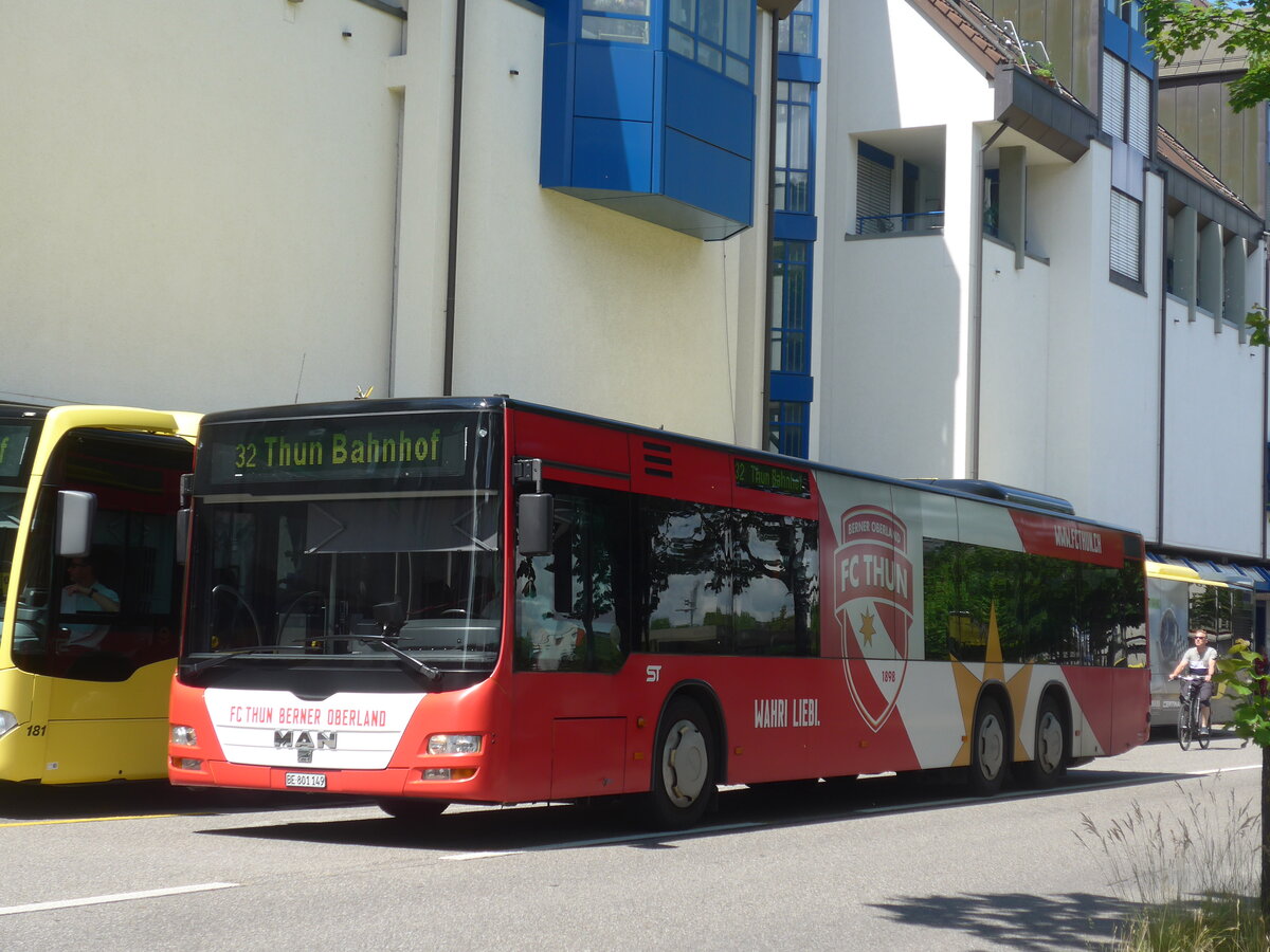 (225'993) - STI Thun - Nr. 149/BE 801'149 - MAN am 23. Juni 2021 in Thun, Postbrcke