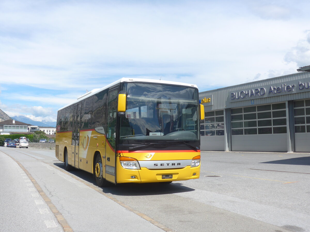 (226'535) - PostAuto Wallis - Nr. 35 - Setra (ex TSAR, Sierre; ex Pfammatter, Sierre) am 17. Juli 2021 in Leytron, Garage Buchard