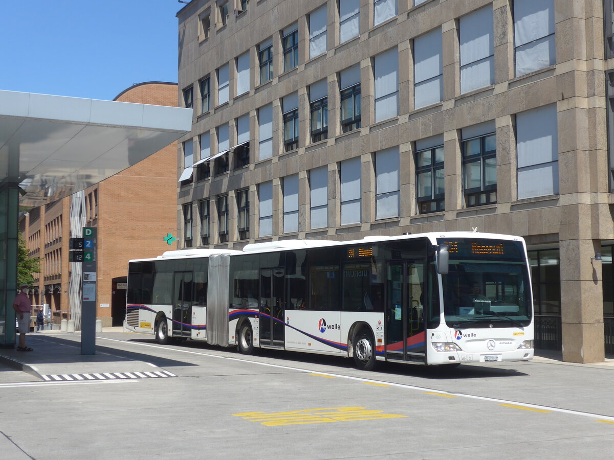 (226'583) - Twerenbold, Baden - Nr. 16/AG 393'128 - Mercedes am 19. Juli 2021 beim Bahnhof Baden