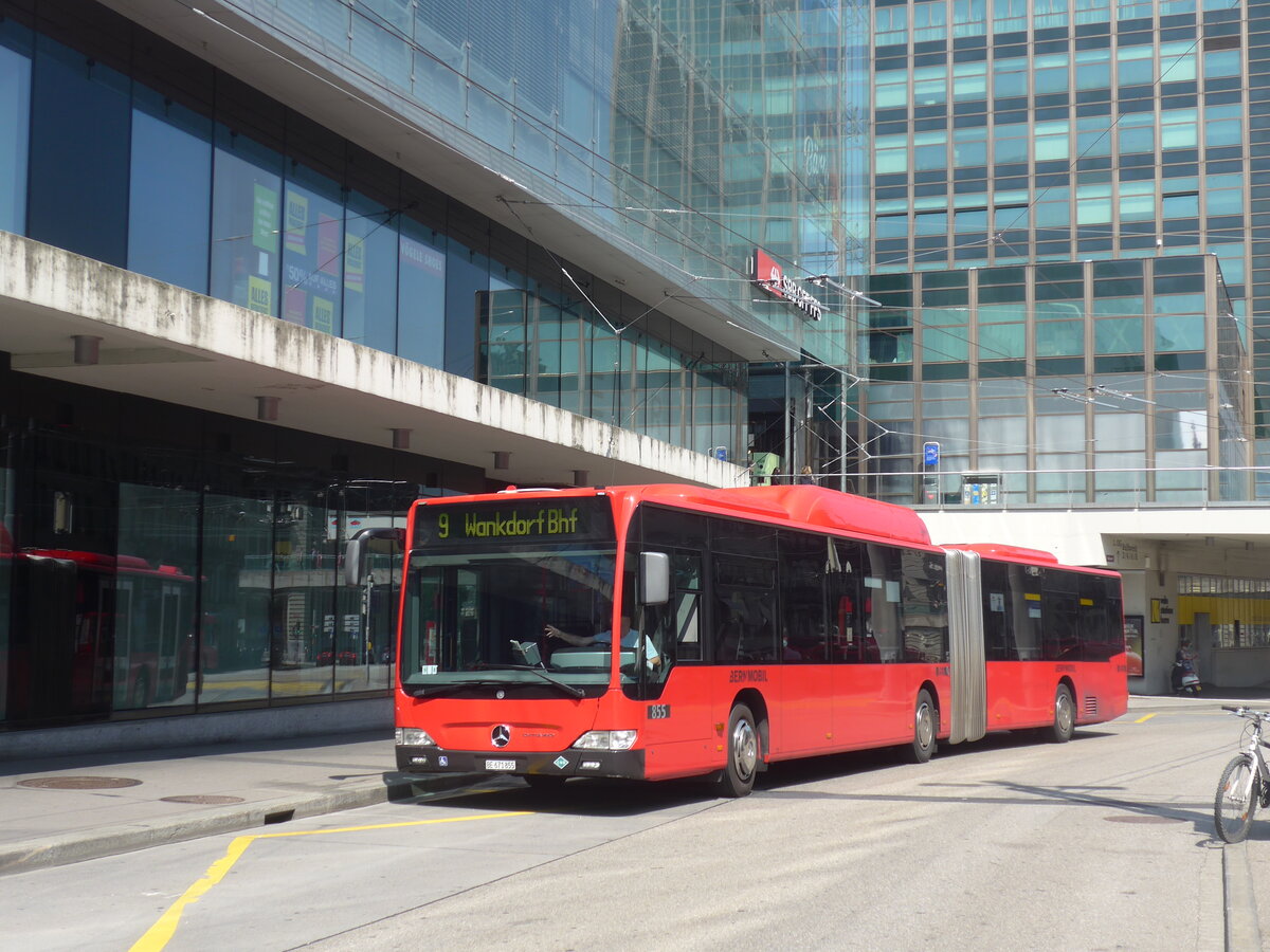 (226'665) - Bernmobil, Bern - Nr. 855/BE 671'855 - Mercedes am 22. Juli 2021 beim Bahnhof Bern