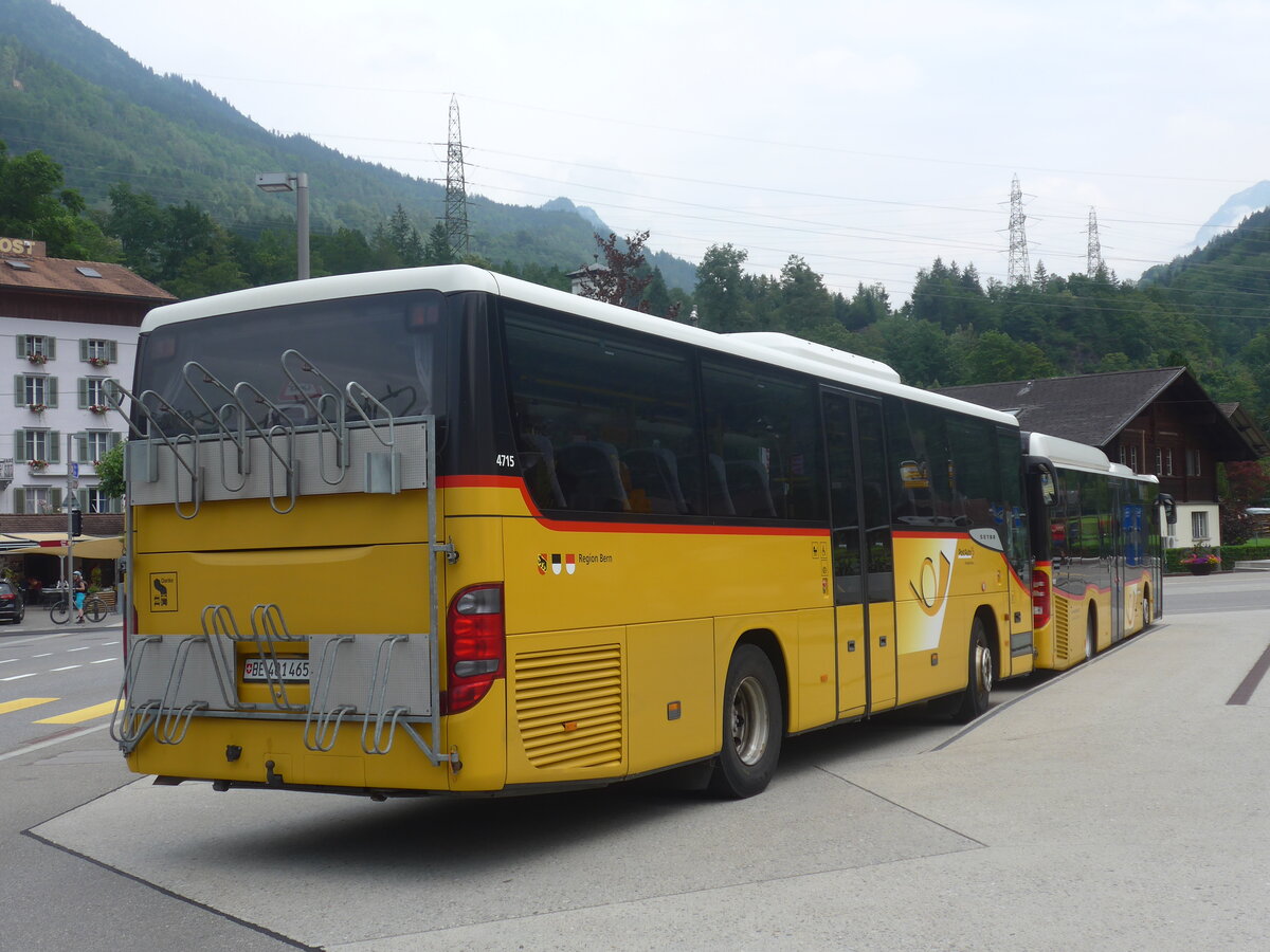 (226'732) - PostAuto Bern - BE 401'465 - Setra (ex AVG Meiringen Nr. 65) am 24. Juli 2021 in Innertkirchen, Grimseltor