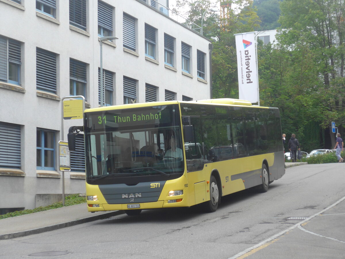 (226'799) - STI Thun - Nr. 152/BE 801'152 - MAN am 26. Juli 2021 in Thun, Spital