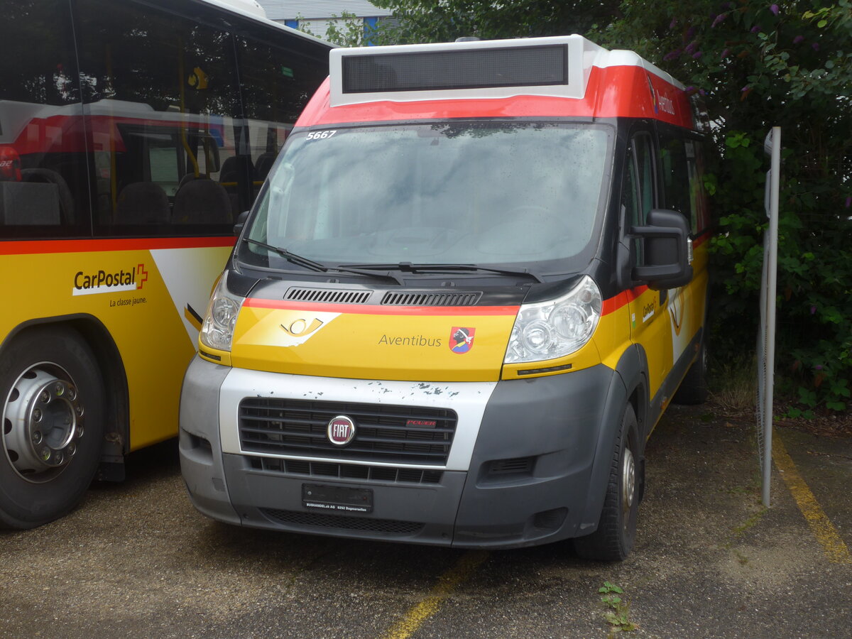 (226'889) - Favre, Avenches - VD 496'856) - Fiat am 1. August 2021 in Yverdon, Postgarage