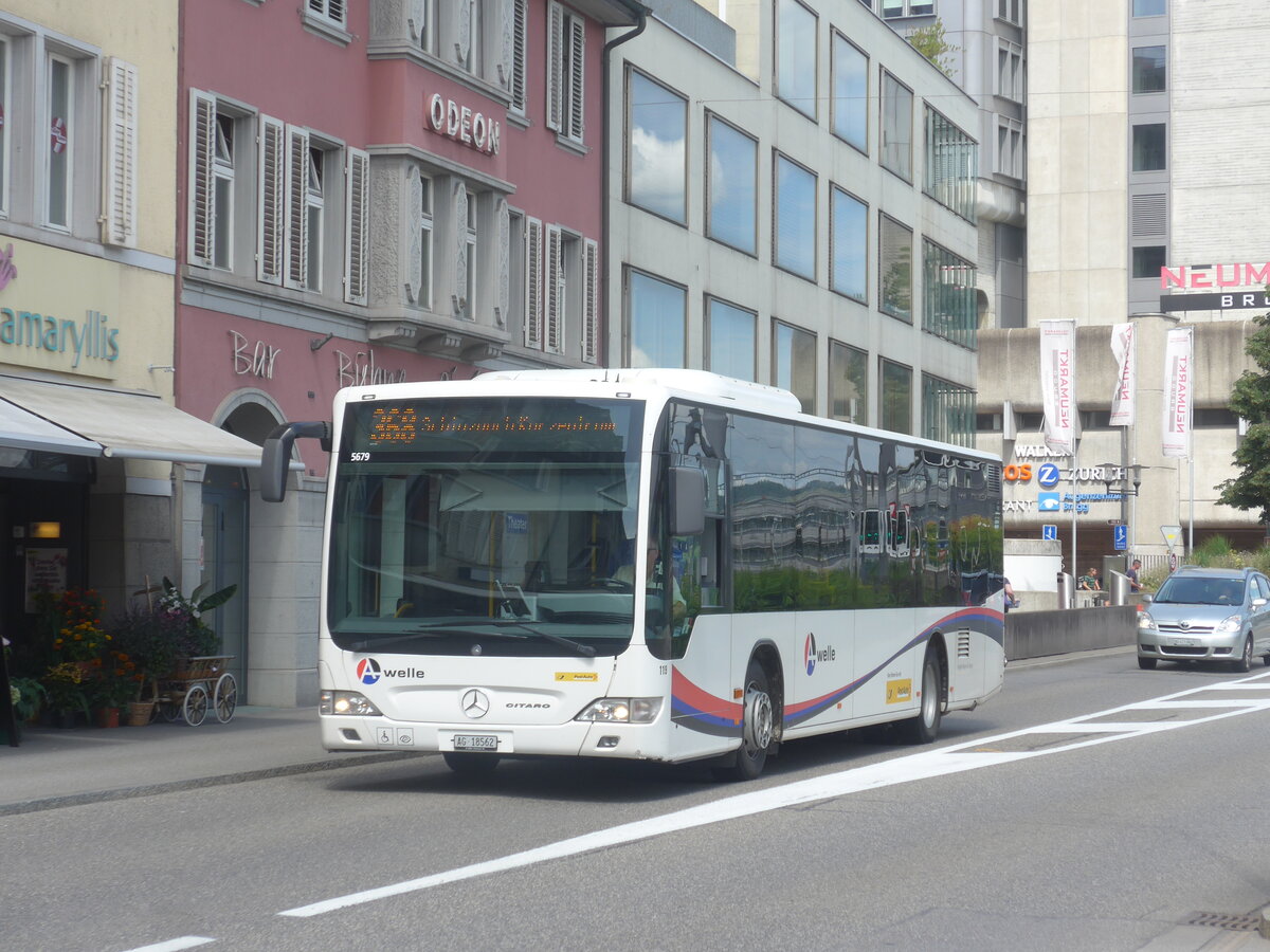 (227'160) - Voegtlin-Meyer, Brugg - Nr. 119/AG 18'562 - Mercedes am 9. August 2021 beim Bahnhof Brugg