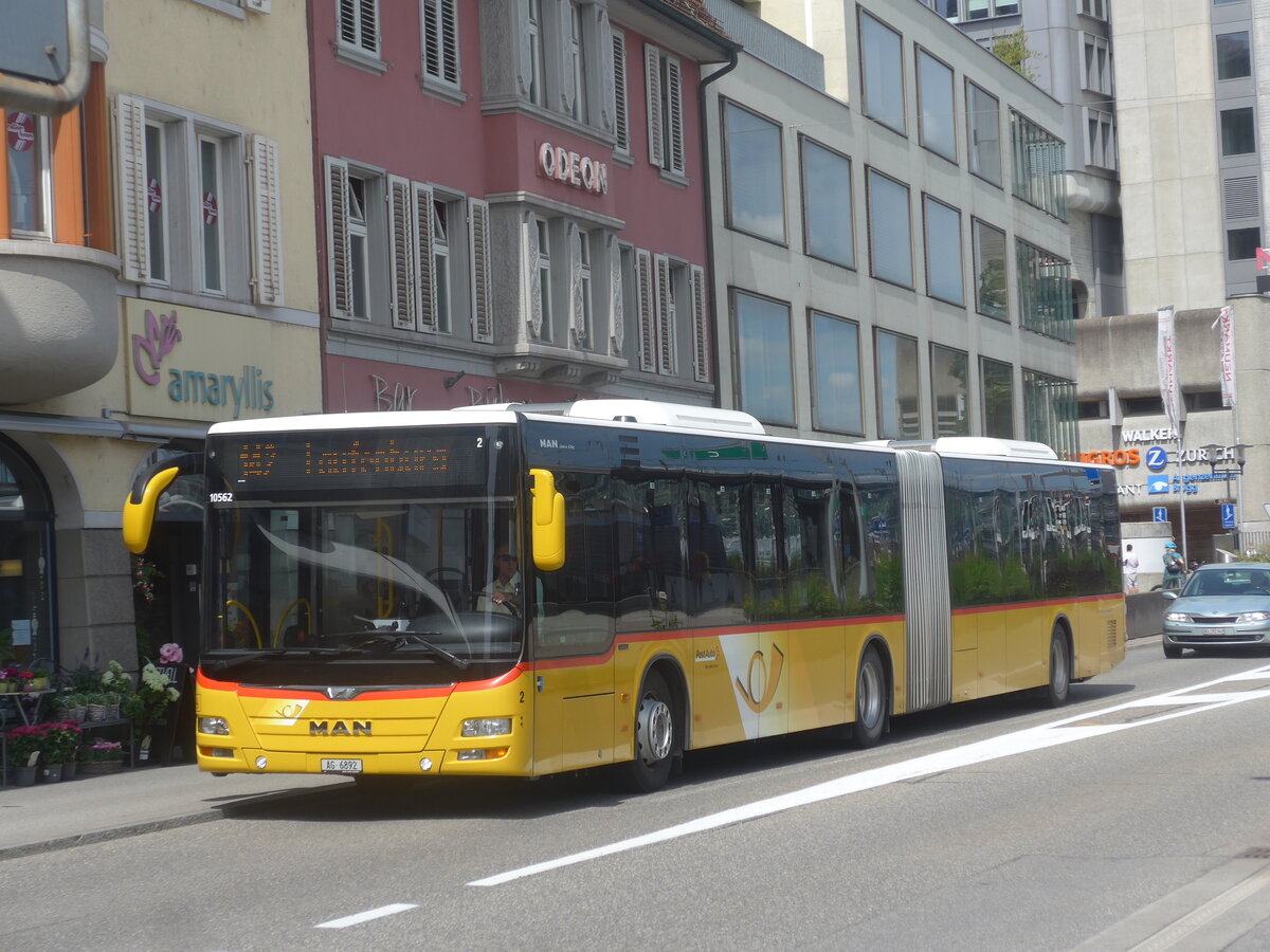 (227'163) - Keller, Hotwil - Nr. 2/AG 6892 - MAN am 9. August 2021 beim Bahnhof Brugg