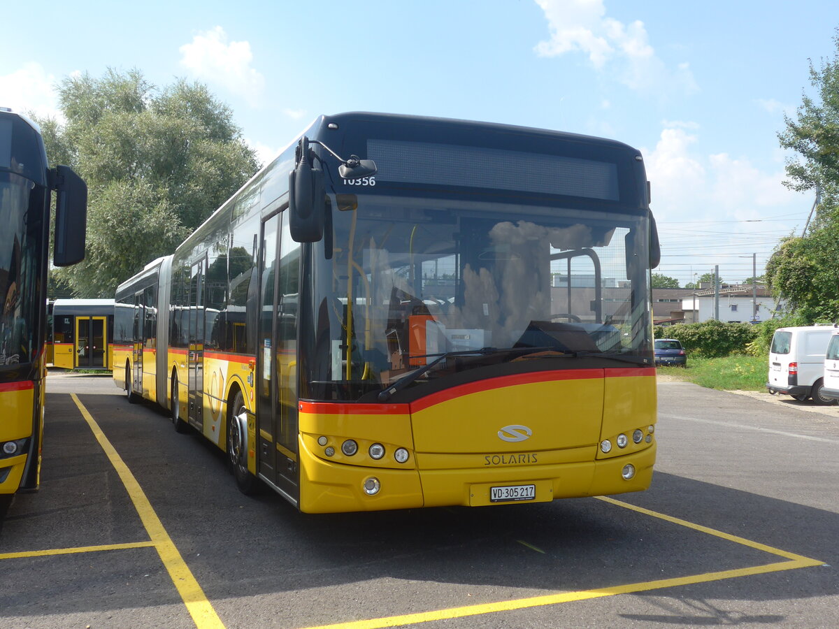 (227'289) - CarPostal Ouest - VD 305'217 - Solaris am 15. August 2021 in Yverdon, Garage