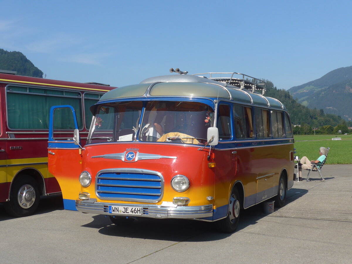 (227'388) - Aus Deutschland: Erbach, Oppenweiler - WN-JE 46H - Setra am 21. August 2021 in Interlaken, Flugplatz