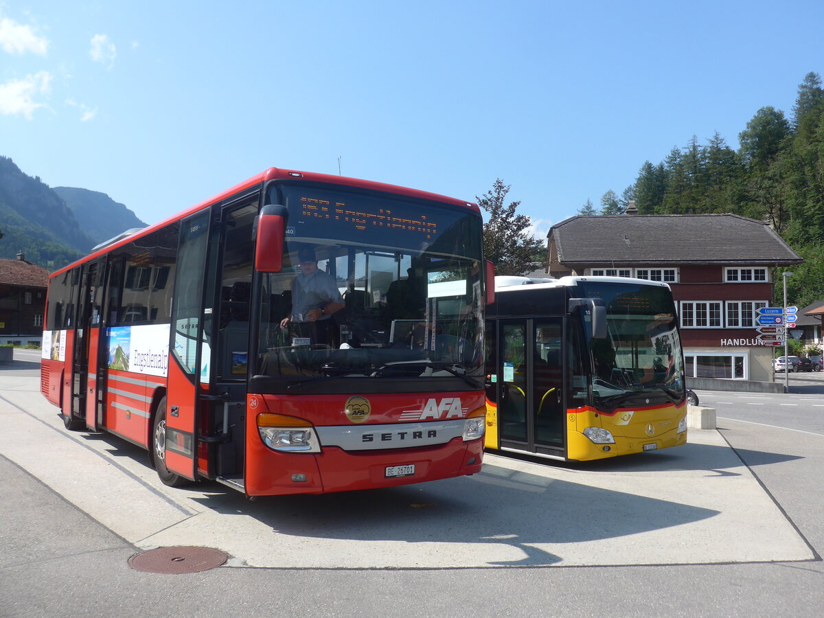 (227'469) - AFA Adelboden - Nr. 24/BE 26'701 - Setra am 21. August 2021 in Innertkirchen, Grimseltor (Einsatz: PostAuto fr Engstlenalp-Bus)