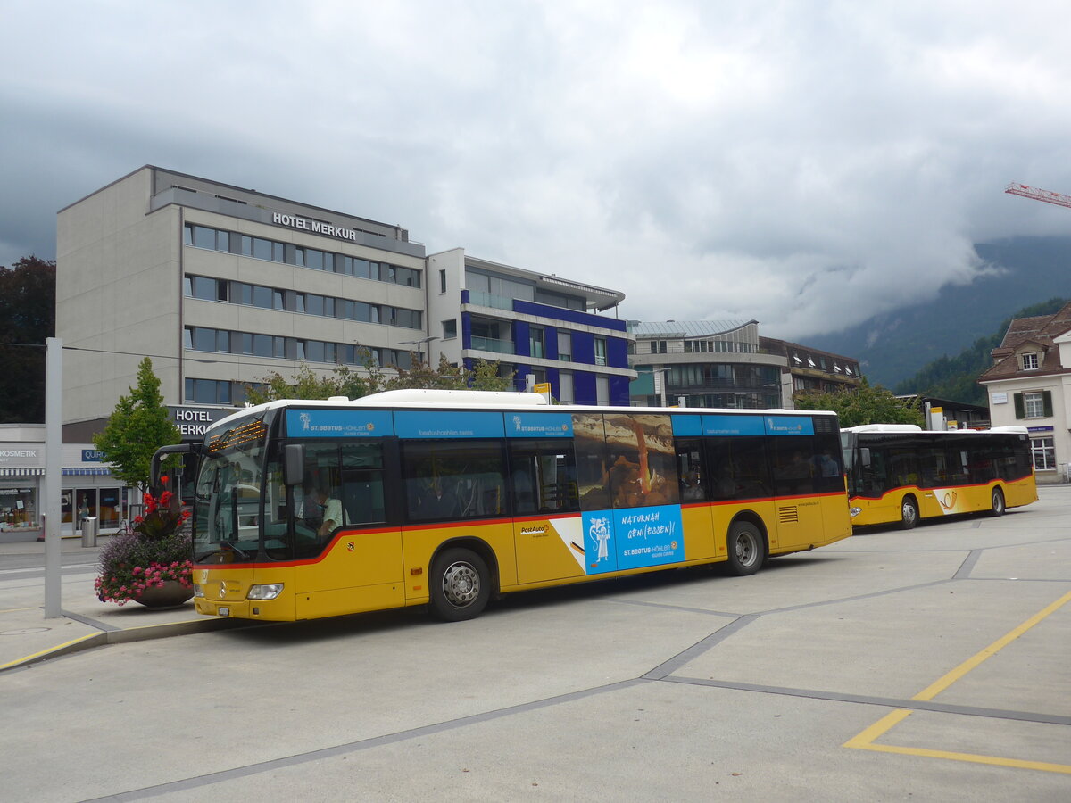 (227'513) - PostAuto Bern - BE 610'539 - Mercedes (ex BE 700'281; ex Schmocker, Stechelberg Nr. 2) am 22. August 2021 beim Bahnhof Interlaken West