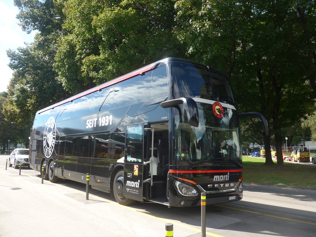 (227'704) - Marti, Kallnach - Nr. 30/BE 572'230 - Setra am 30. August 2021 in Bellinzona, Postgarage