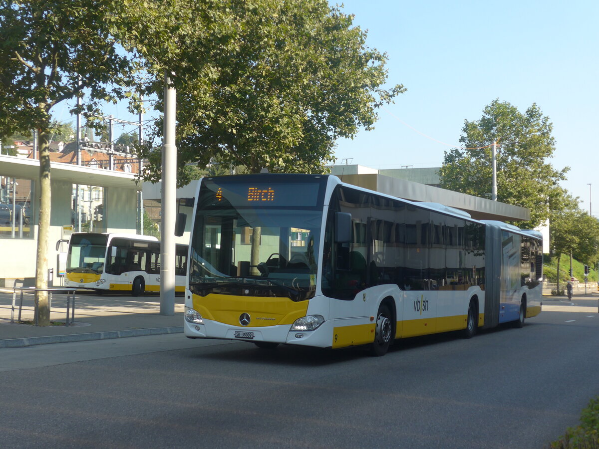 (227'728) - VBSH Schaffhausen - Nr. 9/SH 38'009 - Mercedes am 4. September 2021 beim Bahnhof Schaffhausen