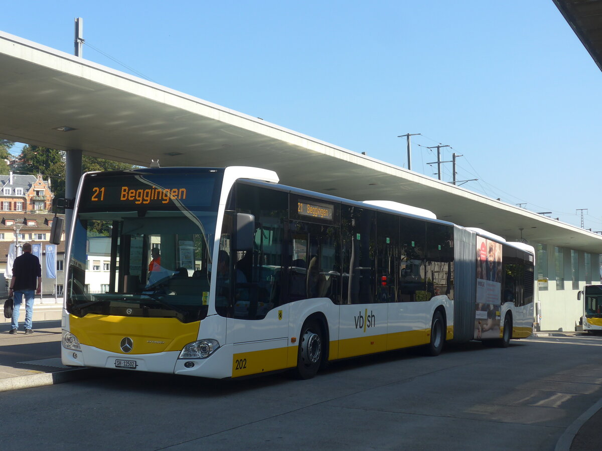 (227'733) - VBSH Schaffhausen - Nr. 202/SH 12'502 - Mercedes am 4. September 2021 beim Bahnhof Schaffhausen