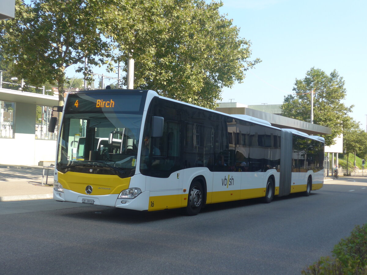 (227'738) - VBSH Schaffhausen - Nr. 16/SH 38'016 - Mercedes am 4. September 2021 beim Bahnhof Schaffhausen