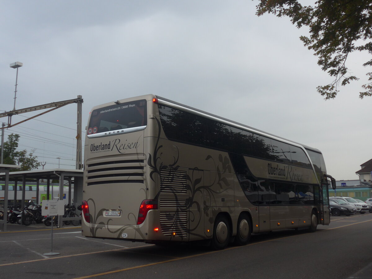 (228'034) - Oberland Reisen, Thun - Nr. 42/BE 120'042 - Setra (ex STI Thun Nr. 42) am 15. September 2021 in Thun, CarTerminal