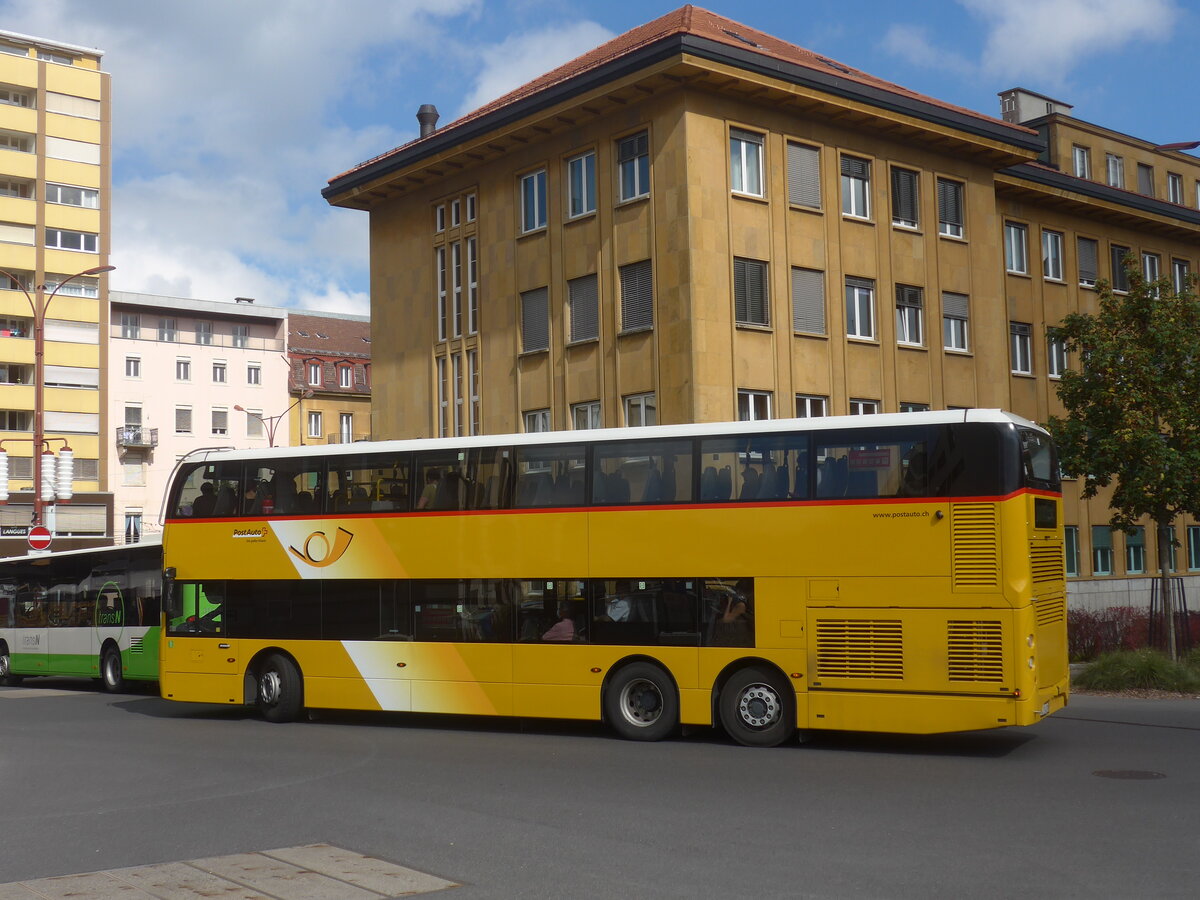 (228'108) - PostAuto Ostschweiz - NE 154'830 - Alexander Dennis (ex SG 445'309) am 18. September 2021 beim Bahnhof La Chaux-de-Fonds (Einsatz CarPostal)