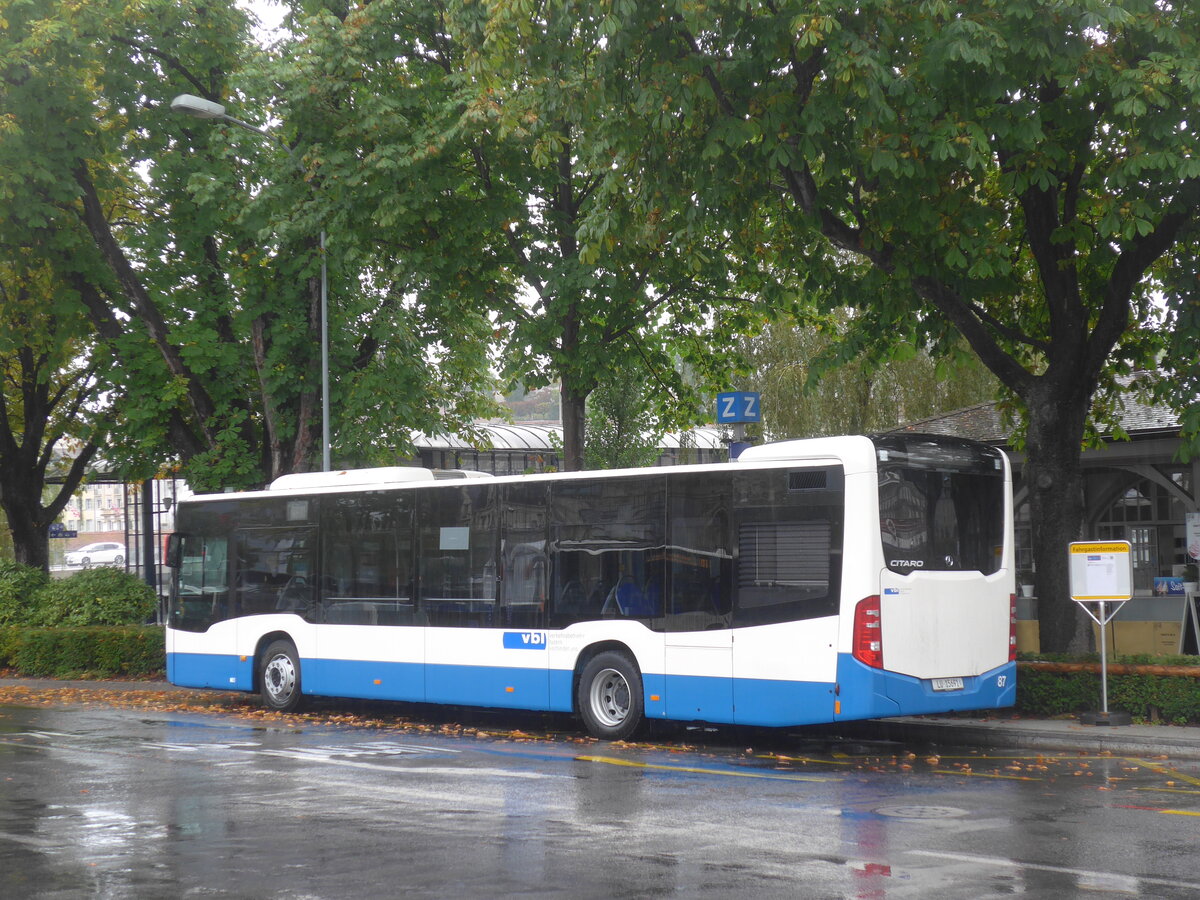 (228'182) - VBL Luzern - Nr. 87/LU 15'691 - Mercedes am 19. September 2021 beim Bahnhof Luzern