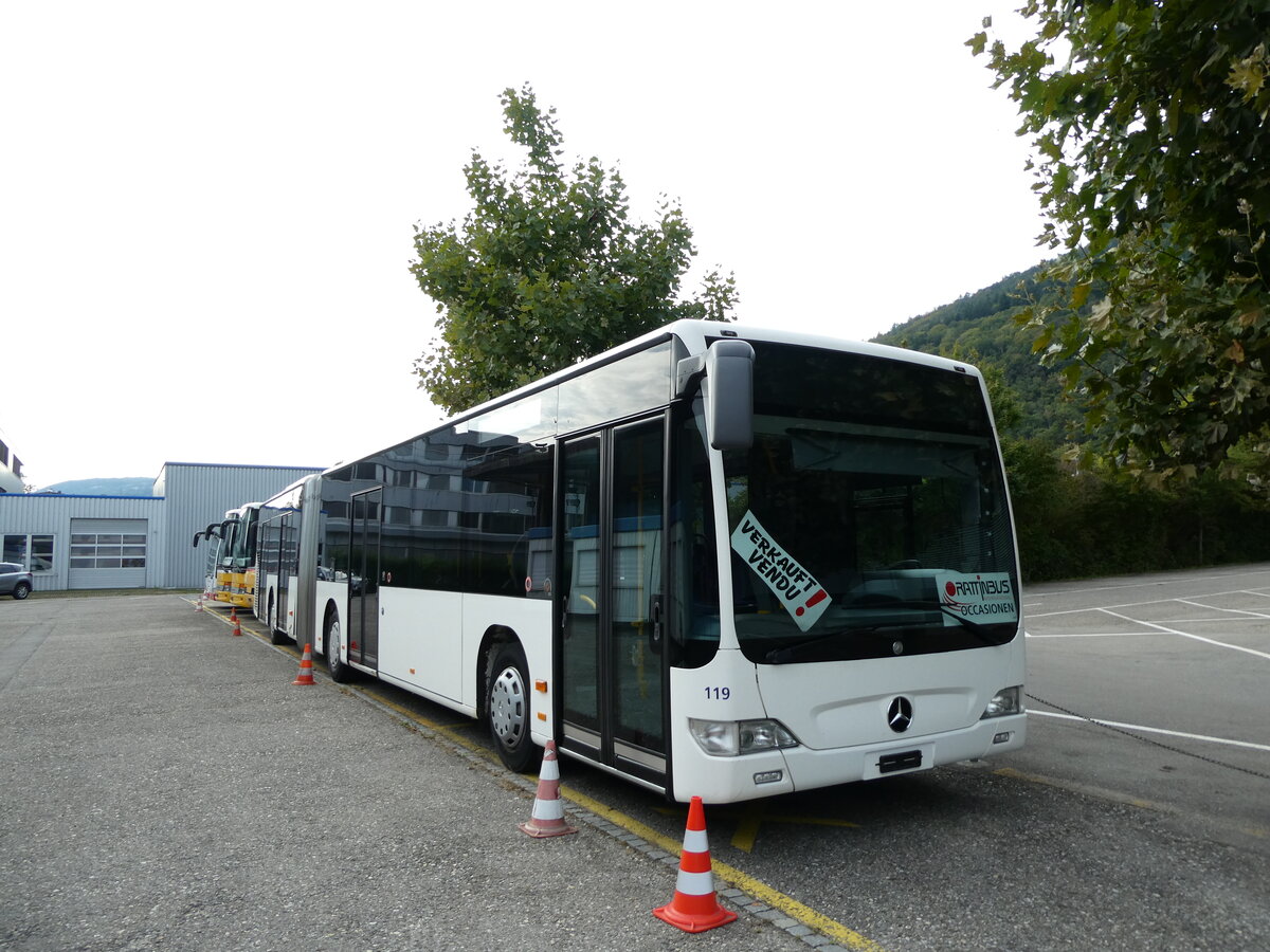 (228'298) - VZO Grningen - Nr. 119 - Mercedes am 25. September 2021 in Biel, Rattinbus