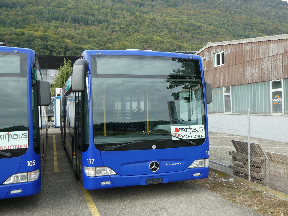 (228'304) - VZO Grningen - Nr. 117 - Mercedes am 25. September 2021 in Biel, Rattinbus 