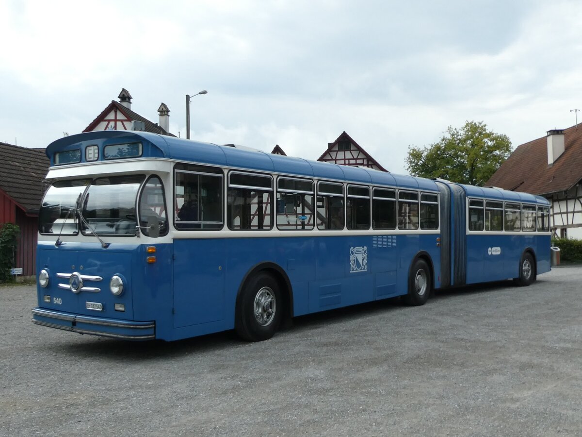 (228'354) - VBZ Zrich (TMZ) - Nr. 540/ZH 187'540 - Saurer/Saurer (ex Nr. 7540; ex Nr. 540) am 26. September 2021 in Marthalen, Gasthof zum Rssli