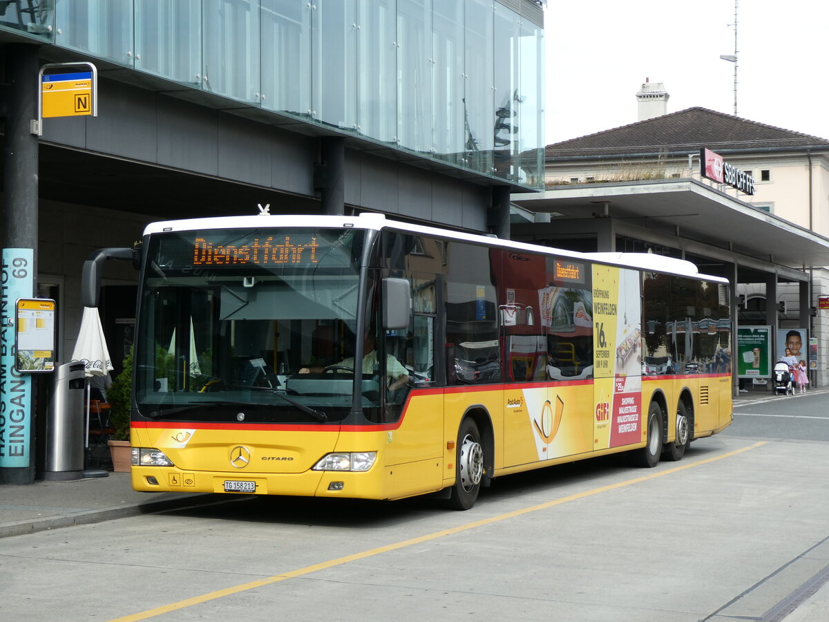 (228'479) - PostAuto Ostschweiz - TG 158'213 - Mercedes (ex Nr. 1) am 27. September 2021 beim Bahnhof Frauenfeld