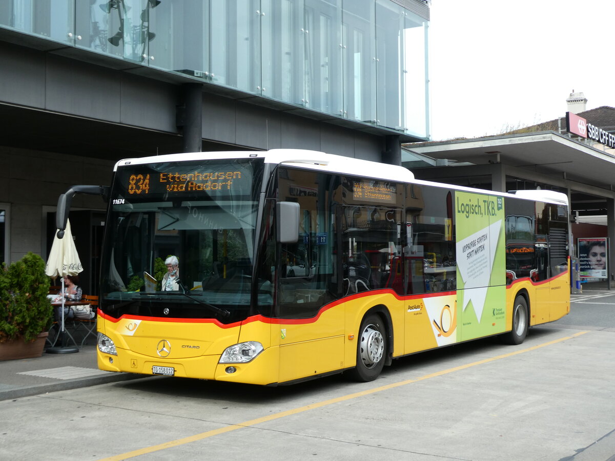 (228'483) - PostAuto Ostschweiz - TG 158'012 - Mercedes am 27. September 2021 beim Bahnhof Frauenfeld