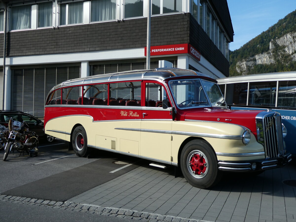 (228'518) - Rllin, Hirzel - FBW/FHS (ex Flckiger, Rickenbach; ex Rieben, Aesch; ex Pfister, Thrnen) am 2. Oktober 2021 in Nfels, FBW-Museum