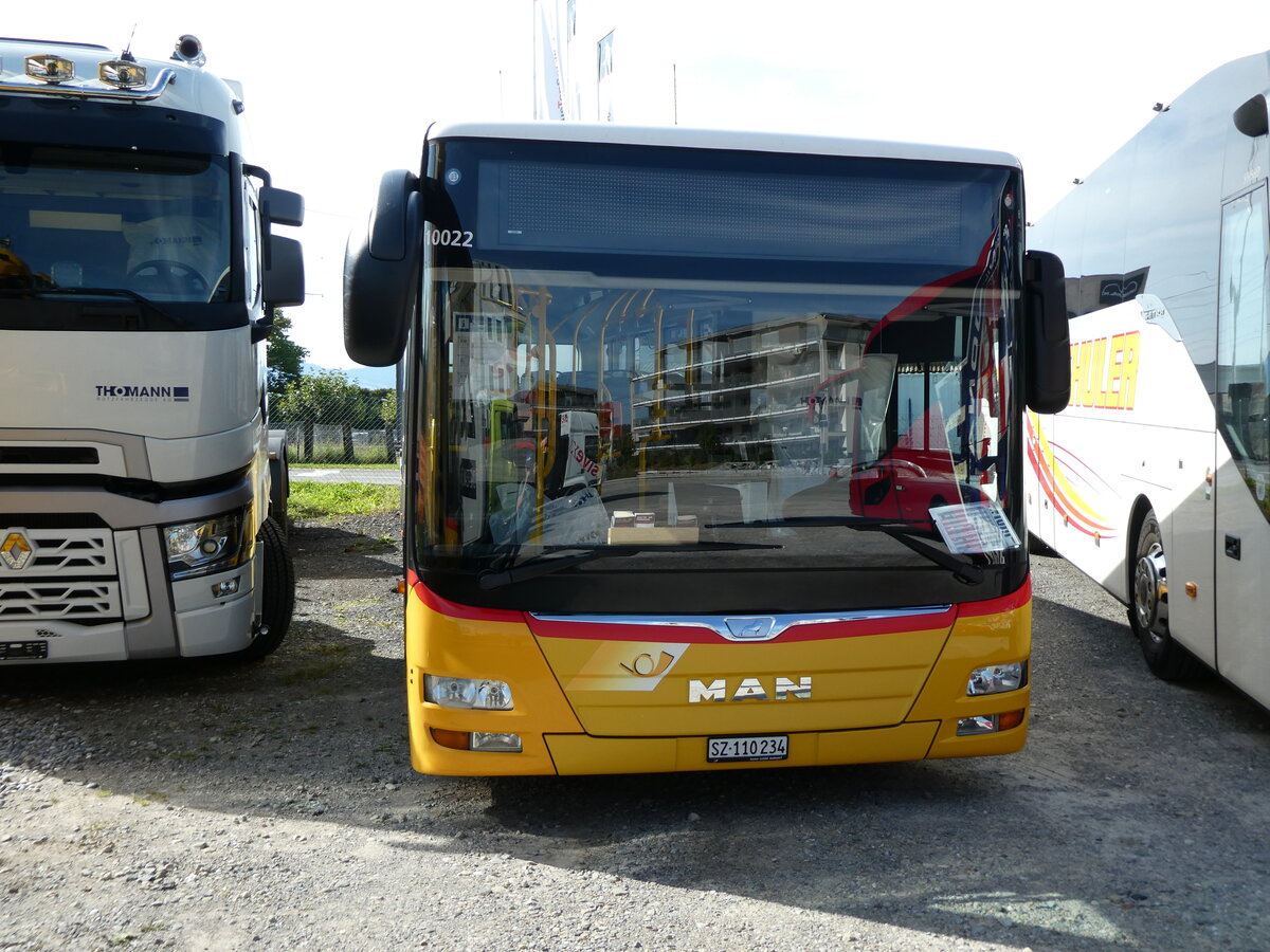 (228'608) - Lienert&Ehrler, Einsiedeln - SZ 110'234 - MAN (ex Schuler, Feusisberg) am 2. Oktober 2021 in Schmerikon, Thomann