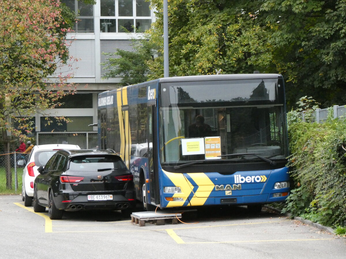 (228'744) - STI Thun - Nr. 128 - MAN am 9. Oktober 2021 bei der Schifflndte Thun