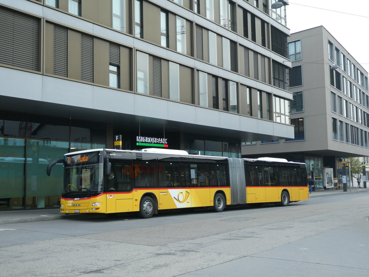 (228'935) - PostAuto Nordschweiz - BL 161'653 - MAN am 12. Oktober 2021 beim Bahnhof Liestal