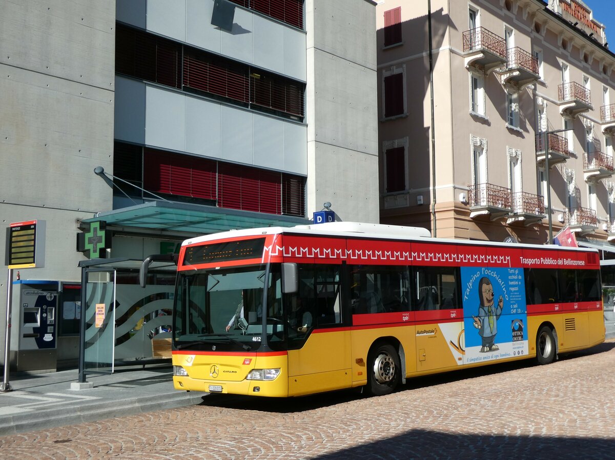 (229'186) - AutoPostale Ticino - TI 228'015 - Mercedes am 14. Oktober 2021 beim Bahnhof Bellinzona