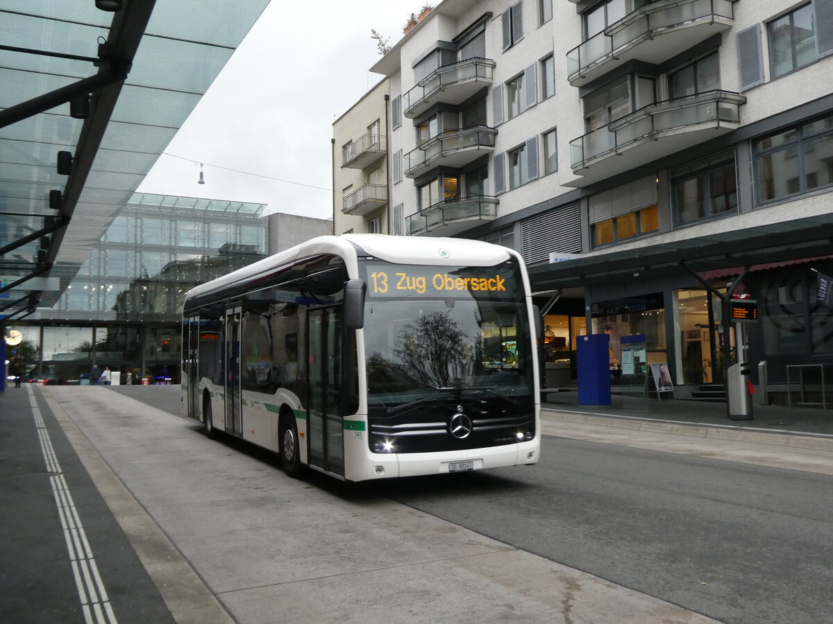 (229'587) - ZVB Zug - Nr. 141/ZG 88'141 - Mercedes am 22. Oktober 2021 beim Bahnhof Zug