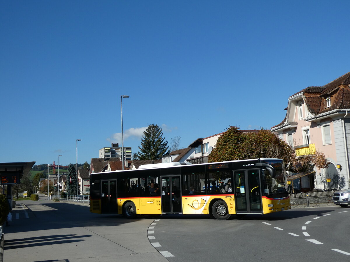 (229'757) - PostAuto Ostschweiz - SG 436'003 - MAN am 23. Oktober 2021 beim Bahnhof Uznach