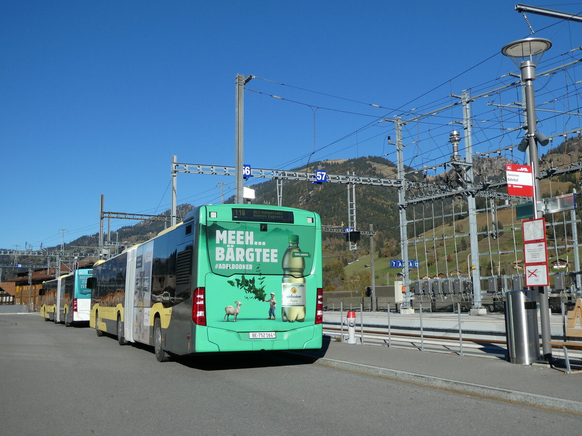 (229'863) - STI Thun - Nr. 164/BE 752'164 - Mercedes am 24. Oktober 2021 beim Bahnhof Zweisimmen