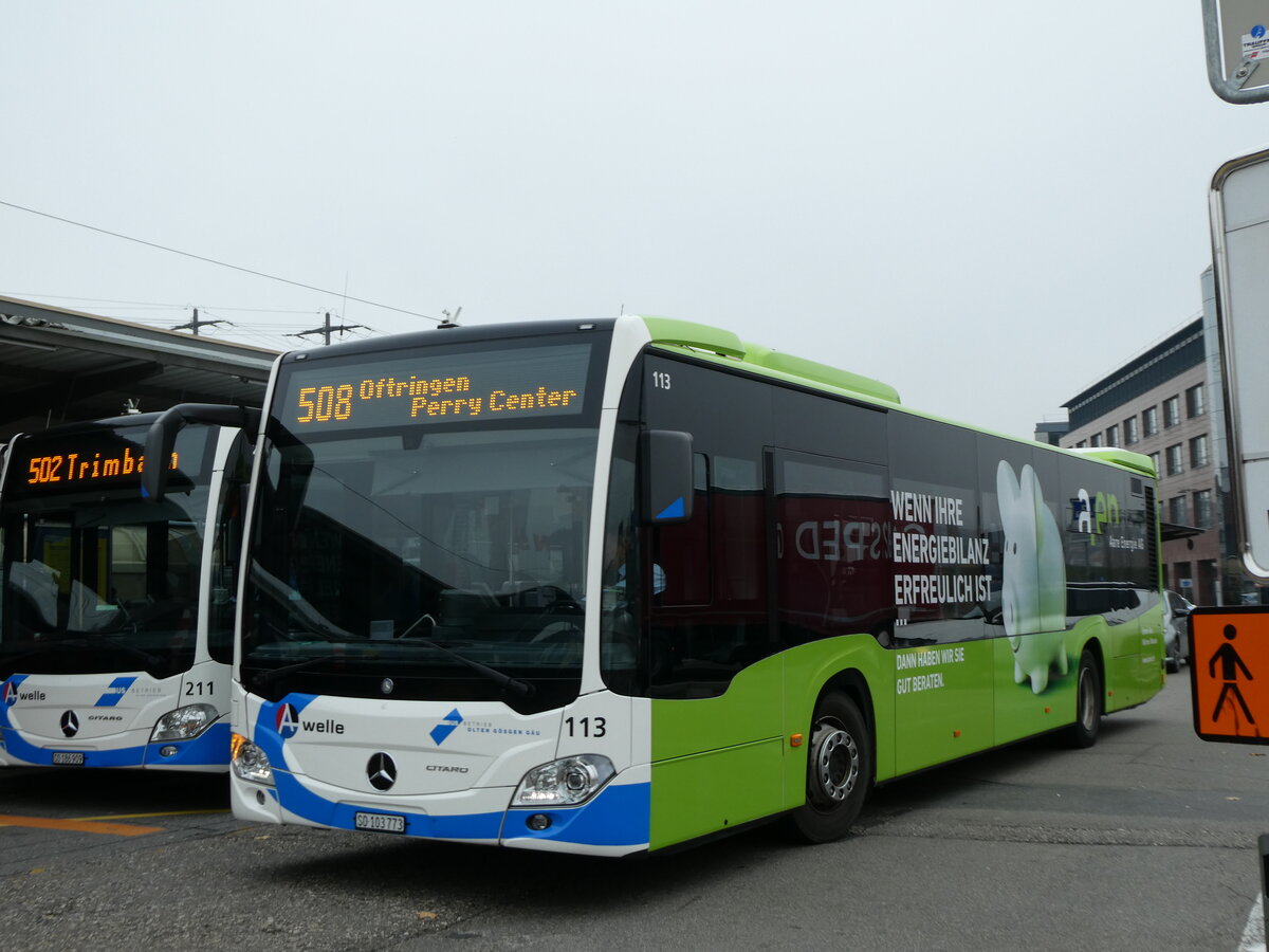 (230'477) - BOGG Wangen b.O. - Nr. 113/SO 103'773 - Mercedes am 11. November 2021 beim Bahnhof Olten