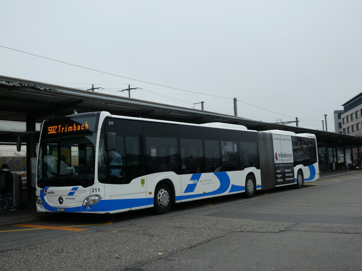 (230'478) - BOGG Wangen b.O. - Nr. 211/SO 186'909 - Mercedes am 11. November 2021 beim Bahnhof Olten