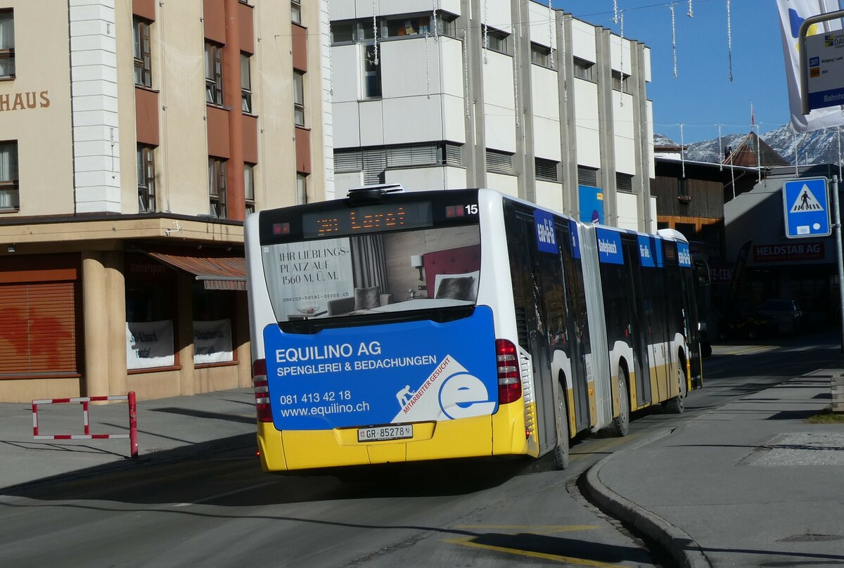 (230'530) - VBD Davos - Nr. 15/GR 85'278 - Mercedes am 12. November 2021 beim Bahnhof Davos Dorf