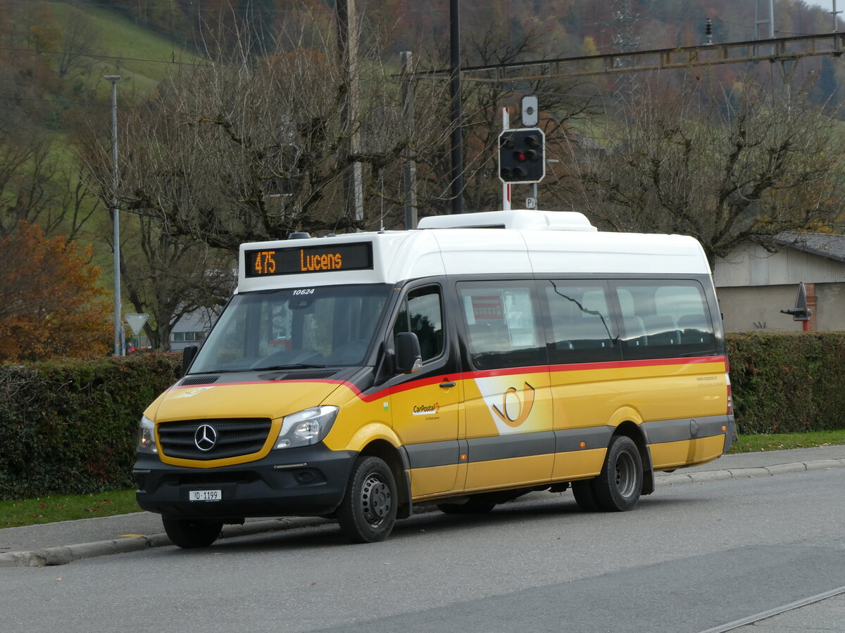 (230'702) - Faucherre, Moudon - VD 1199 - Mercedes am 13. November 2021 beim Bahnhof Moudon