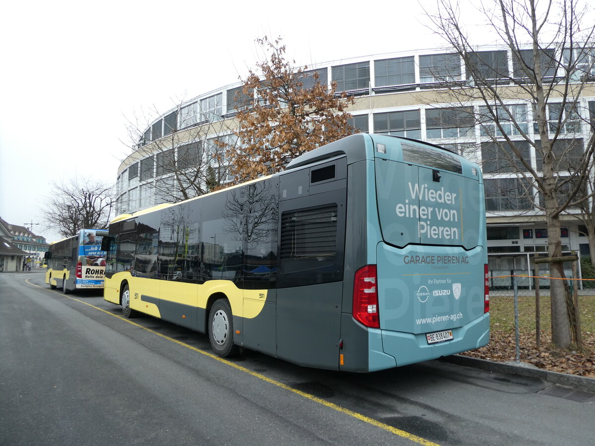 (232'046) - STI Thun - Nr. 407/BE 838'407 - Mercedes am 16. Januar 2022 bei der Schifflndte Thun