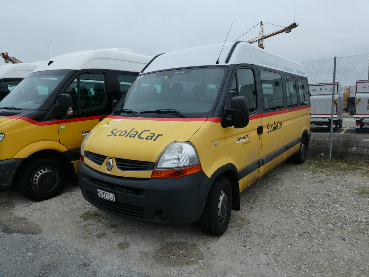 (232'362) - CarPostal Ouest - VD 337'641 - Renault am 23. Januar 2022 in Daillens, Planzer